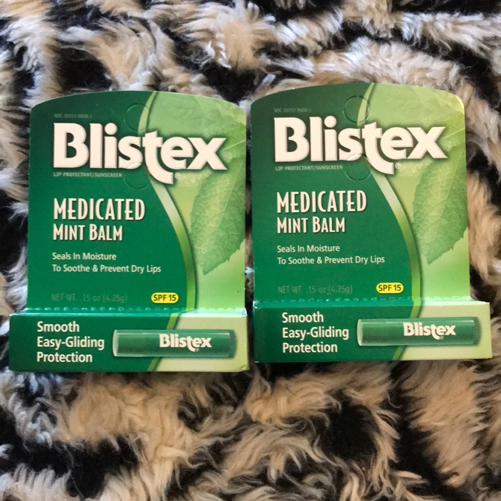 Two Blistex medicated mint lip balm New in boxes